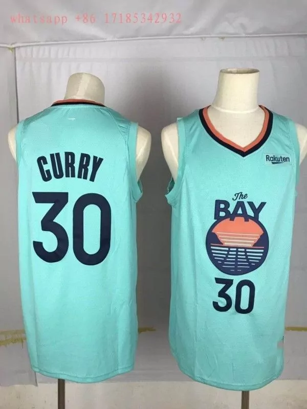 Custom Golden state warriors stephen curry 30 2020 nba new arrival blue jersey
