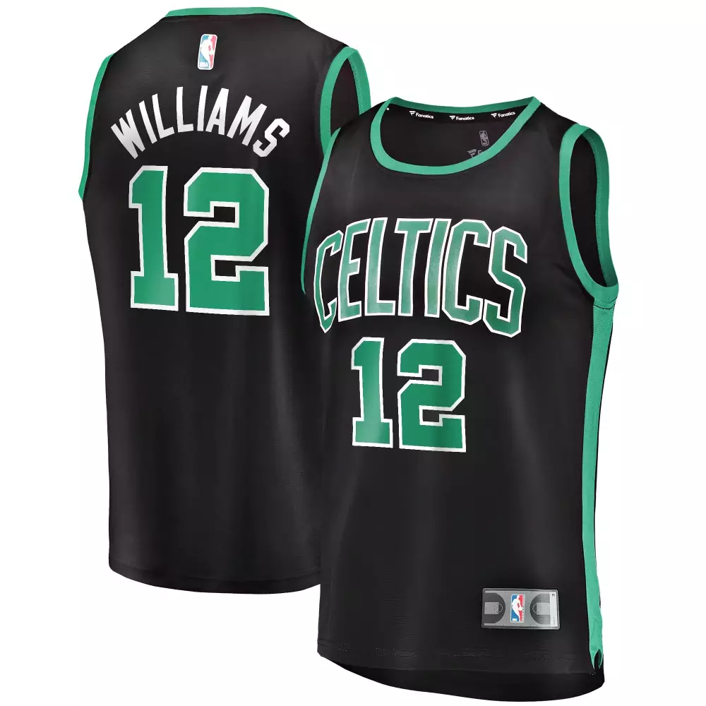 Custom Grant williams boston celtics fanatics ed fast break replica player jersey statement edition black