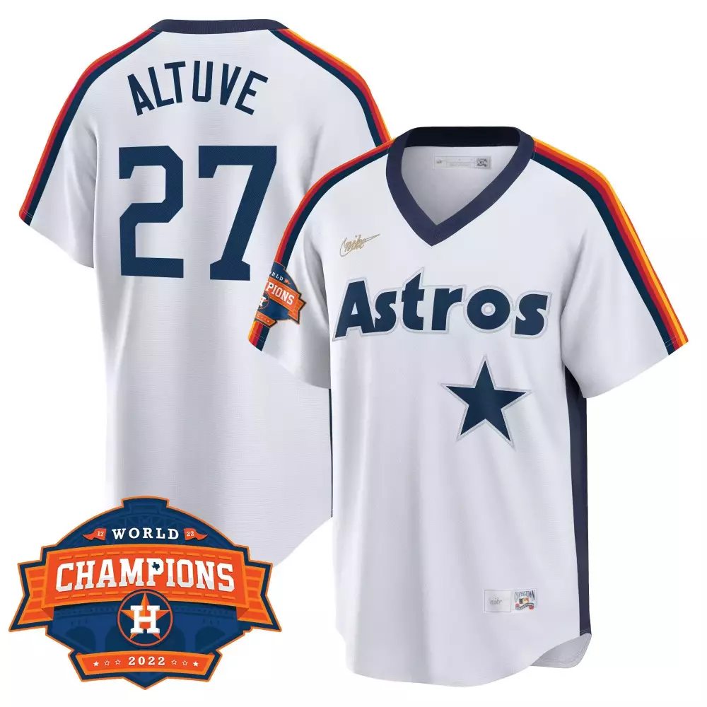 Customizable Houston astros home cooperstown 2022 champions limited player jersey all stitched