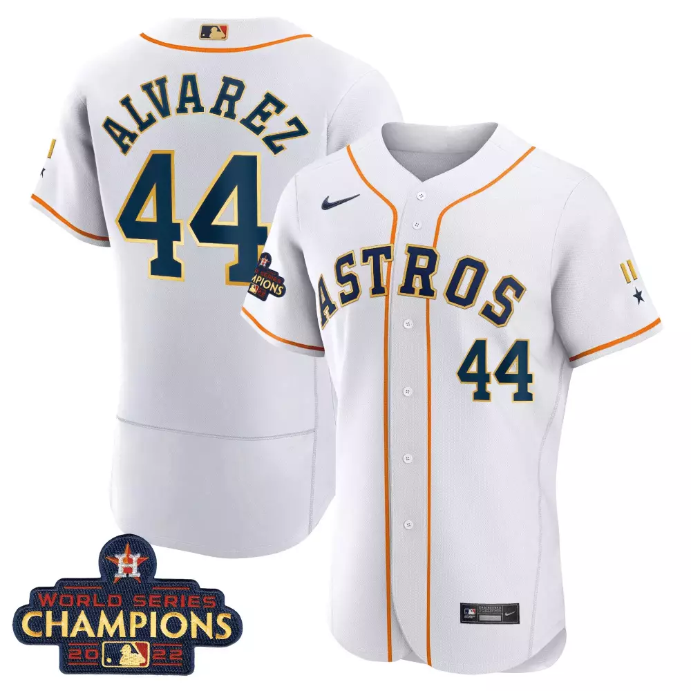 Personalized Houston astros world series champion 2022 white gold trim jersey all stitched
