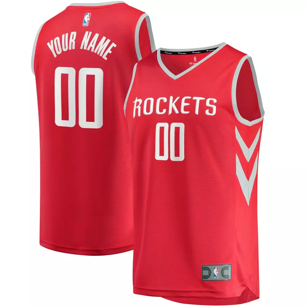 Customizable Houston rockets custom red icon edition jersey gift for houston rockets fans