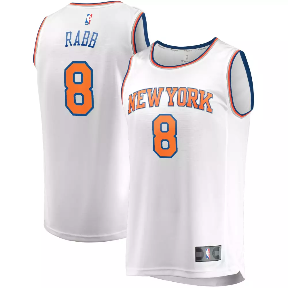 Custom Ivan rabb new york knicks fanatics ed youth fast break player jersey association edition white