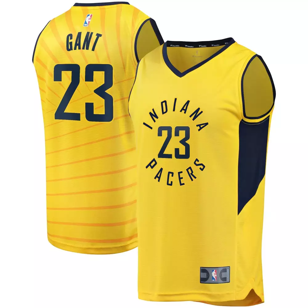 Custom Jakeenan gant pacers player gold statement edition jersey gift for pacers fans