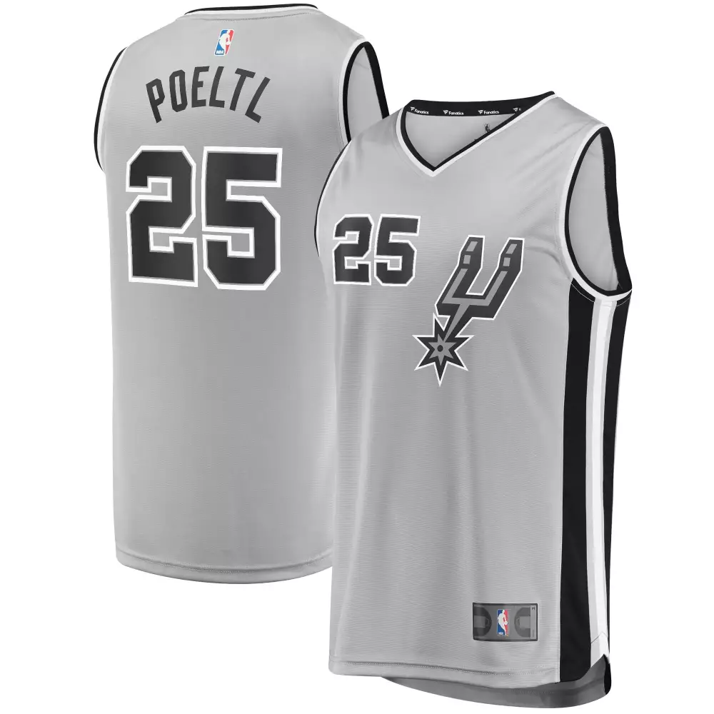 Customizable Jakob poeltl san antonio spurs player statement edition silver jersey gift for san antonio spurs fans
