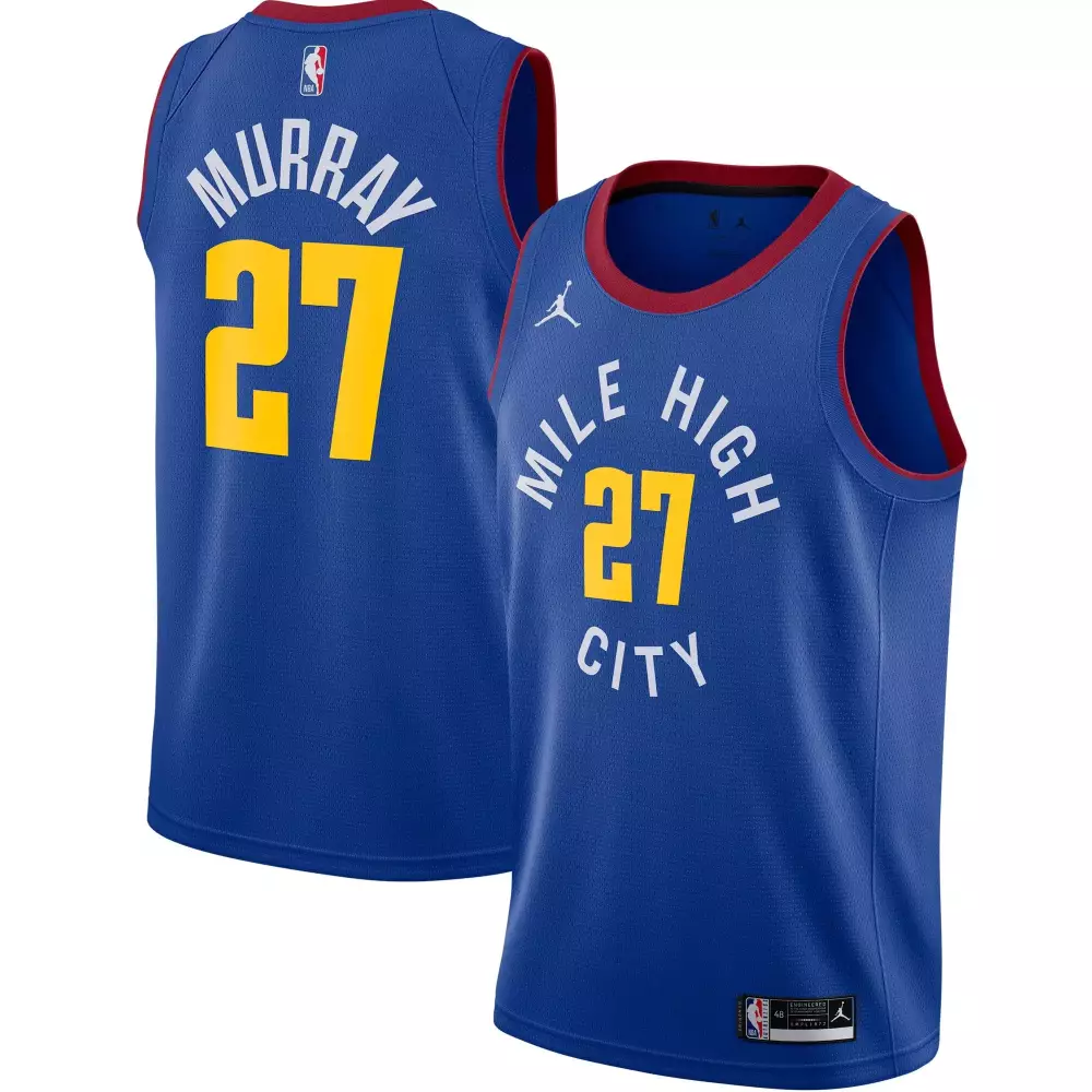 Custom Jamal murray denver nuggets 202021 statement edition blue jersey gift for denver nuggets fans