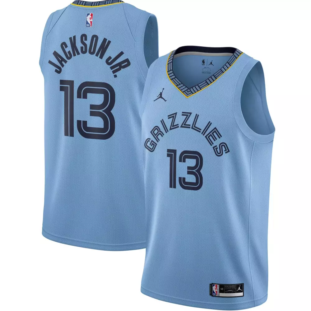 Customizable Jaren jackson jr memphis grizzlies 202021 statement edition light blue jersey gift for memphis grizzlies fans