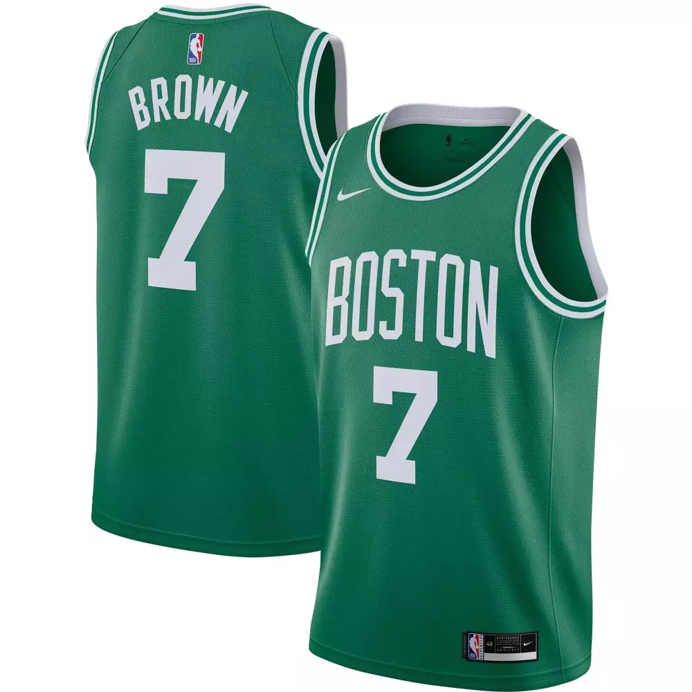 Customizable Jaylen brown boston celtics 202021 kelly green icon edition jersey gift for boston celtics fans