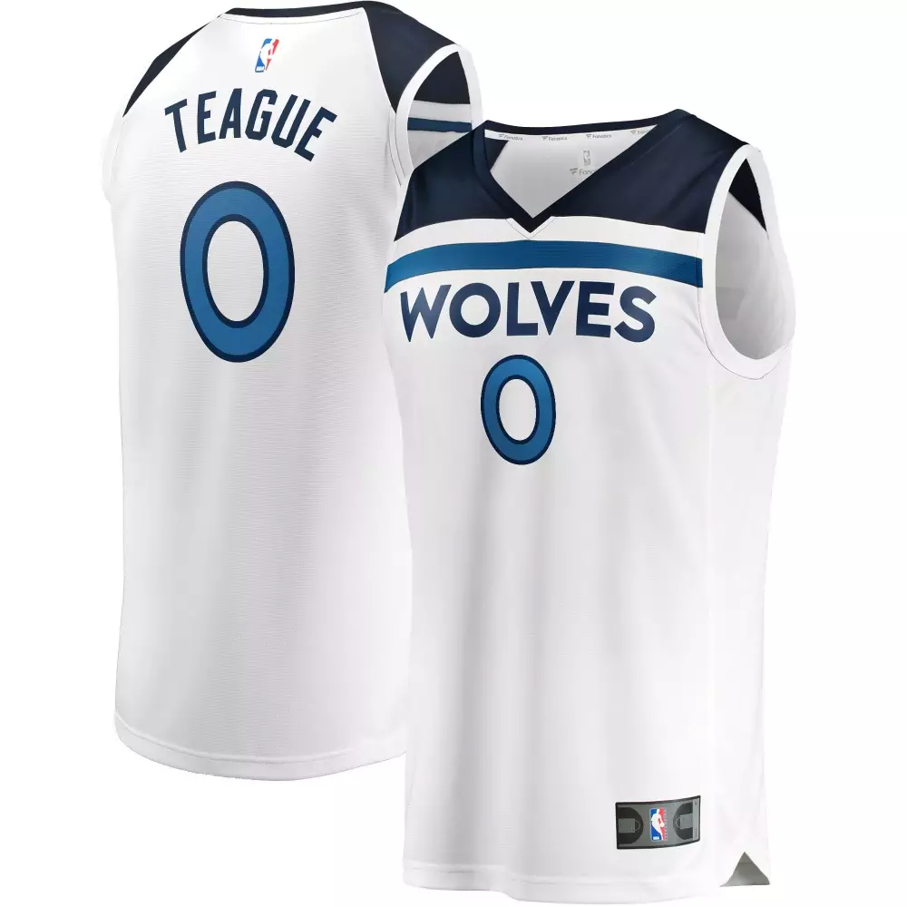 Custom Jeff teague minnesota timberwolves player association edition white jersey gift for minnesota timberwolves fans