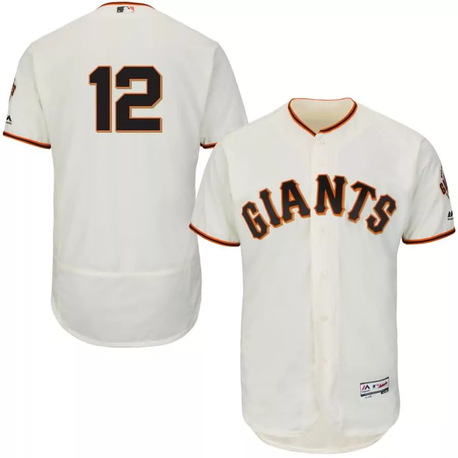 Personalized Joe panik san francisco giants majestic home flex base collection player jersey ivory