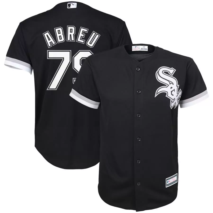 Custom Jose abreu chicago white sox majestic youth alternate cool base replica player jersey black