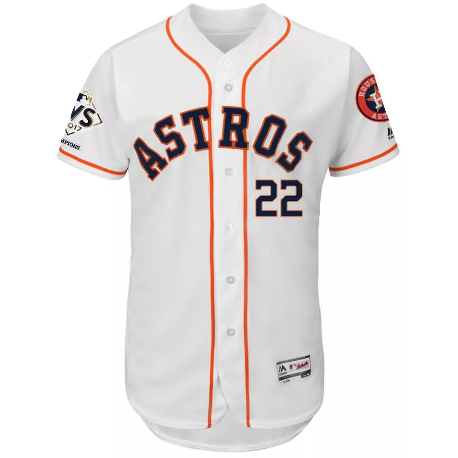 Personalized Josh reddick houston astros majestic 2017 world series champions flex base player jersey white