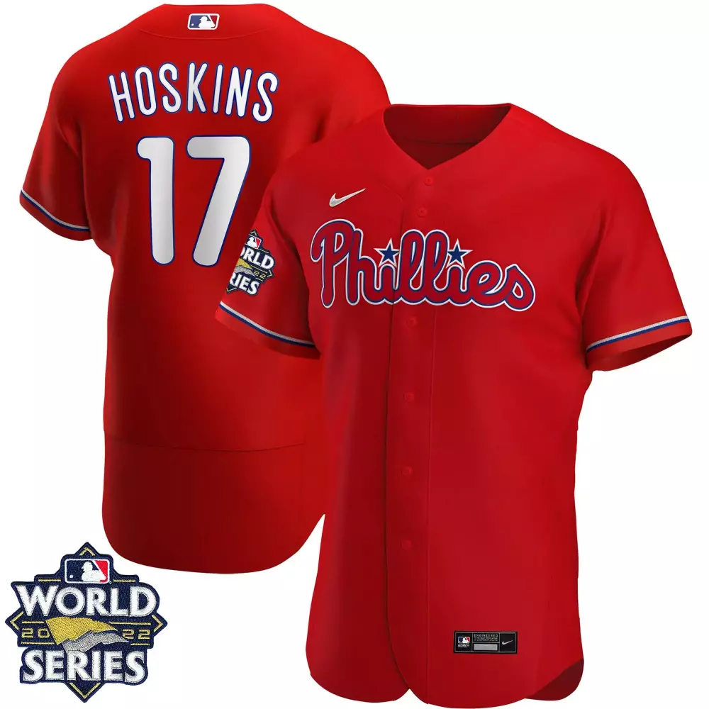 Custom Jt realmuto philadelphia phillies 2022 world series red alternate player jersey all stitched