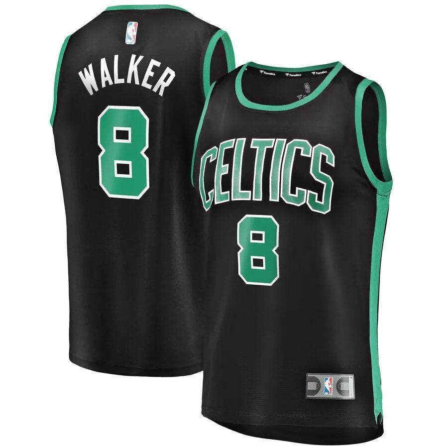 Personalized Kemba walker boston celtics fast break player jersey black statement edition 2019