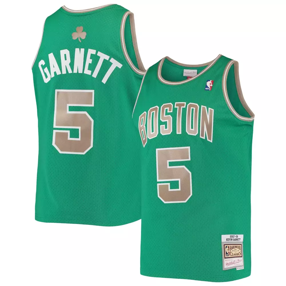 Personalized Kevin garnett boston celtics hardwood classics kelly green jersey gift for boston celtics fans
