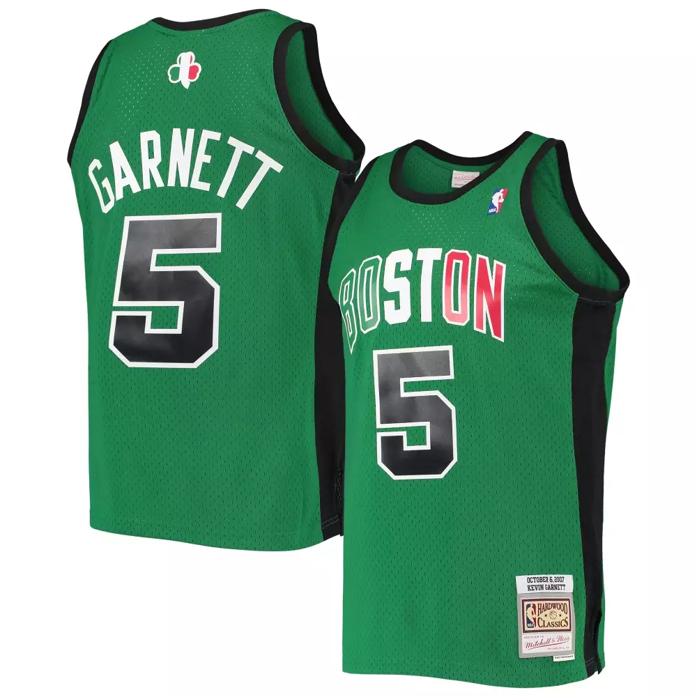 Custom Kevin garnett boston celtics mitchell amp ness 2007 08 hardwood classics alternate swingman jersey kelly green