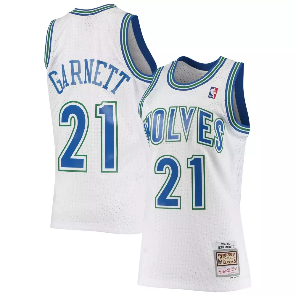 Customizable Kevin garnett minnesota timberwolves 199596 hardwood classics statement edition white jersey gift for minnesota timberwolves fans