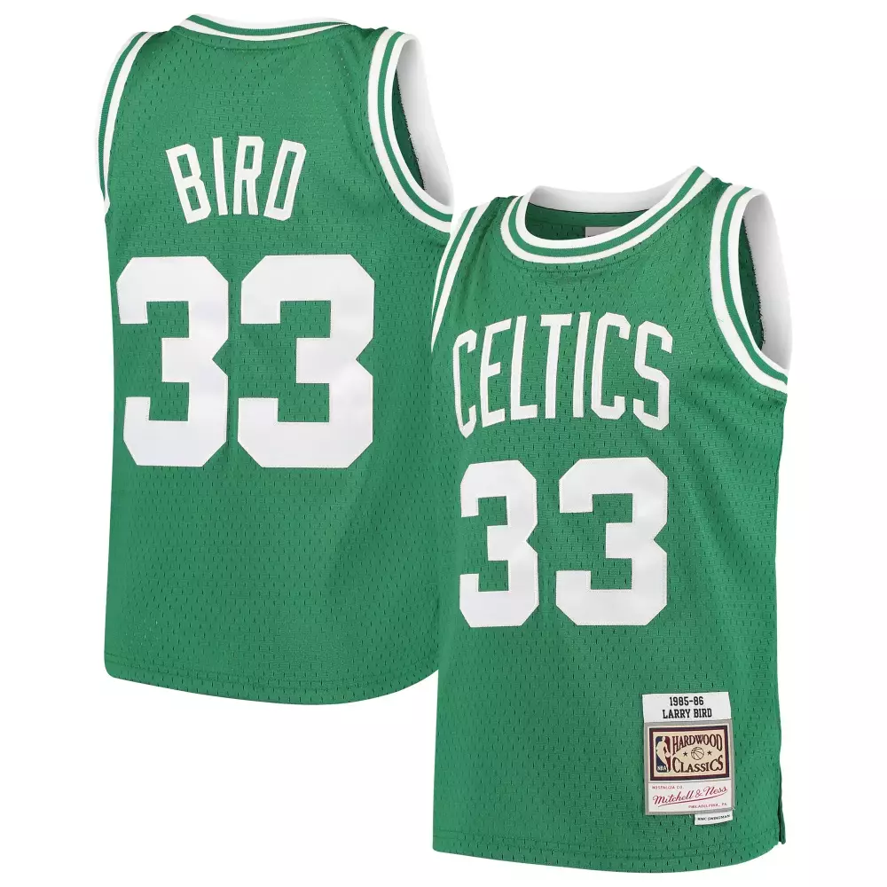 Customizable Larry bird boston celtics mitchell amp ness youth hardwood classics swingman throwback jersey kelly green