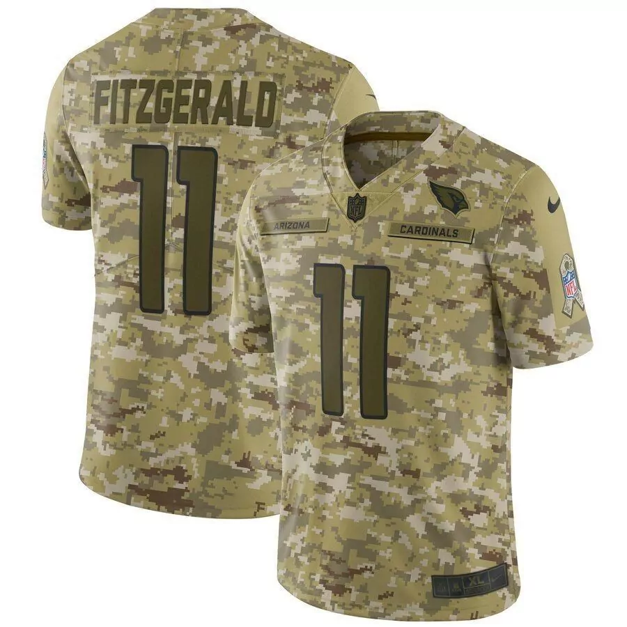 Personalized Larry fitzgerald arizona cardinals salute to service limited jersey camo 2019 0