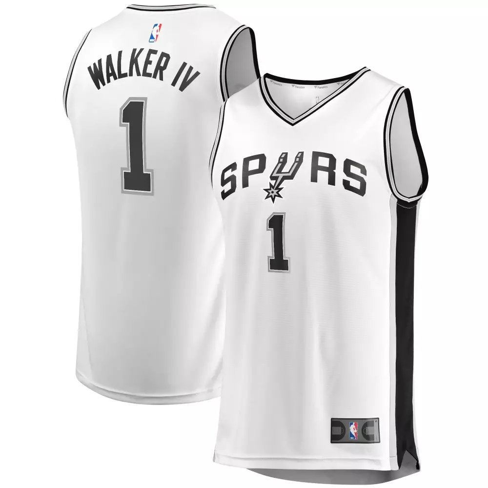 Customizable Lonnie walker san antonio spurs player association edition white jersey gift for san antonio spurs fans