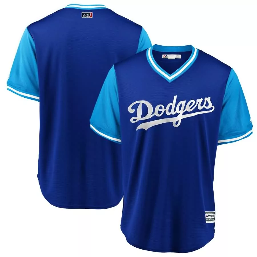Custom Los angeles dodgers majestic 2018 players weekend team jersey royallight blue