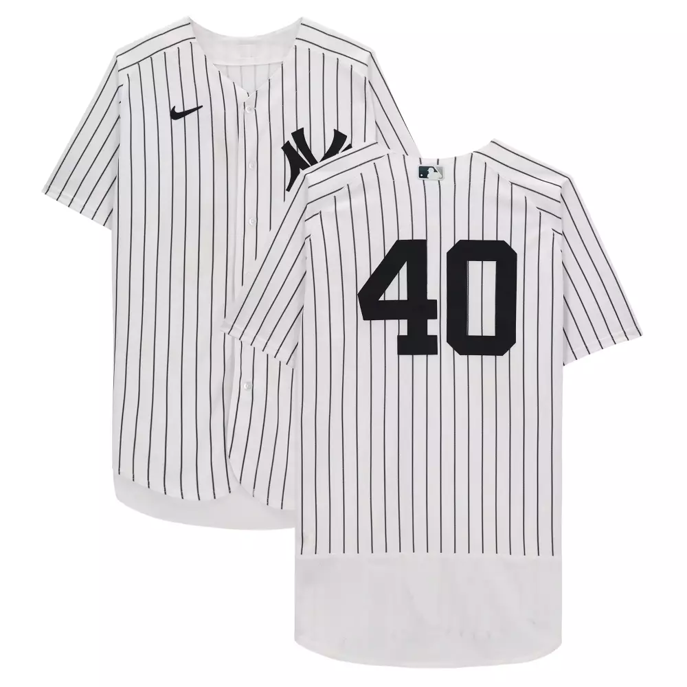 Personalized Luis severino new york yankees fanatics game used 40 pinstripe jersey vs toronto blue jays on may 10 2022 white