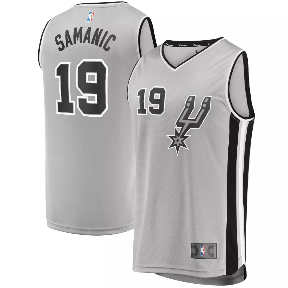 Custom Luka samanic san antonio spurs player statement edition silver jersey gift for san antonio spurs fans