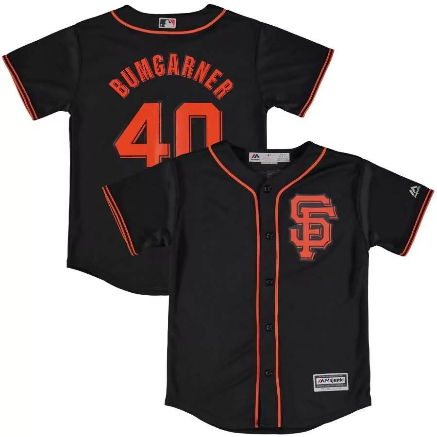 Personalized Madison bumgarner san francisco giants youth official cool base player jersey black
