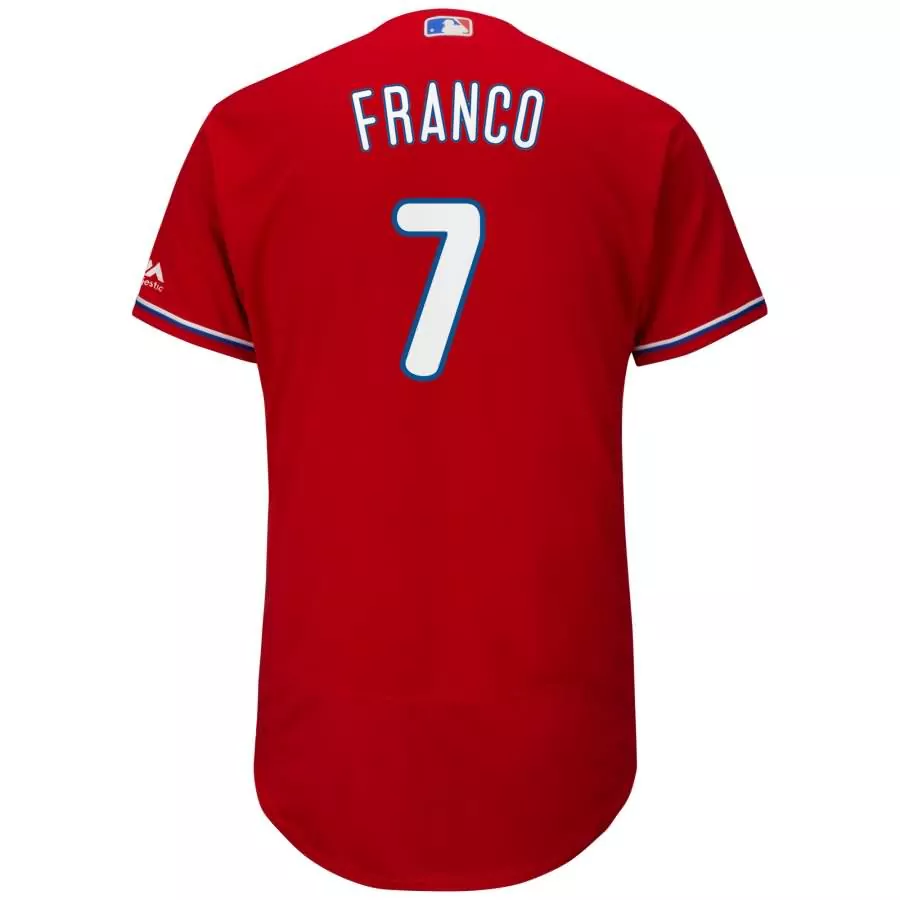 Personalized Maikel franco philadelphia phillies majestic flex base collection player jersey scarlet
