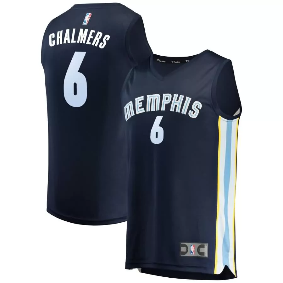 Personalized Mario chalmers memphis grizzlies fanatics ed fast break player jersey icon edition navy