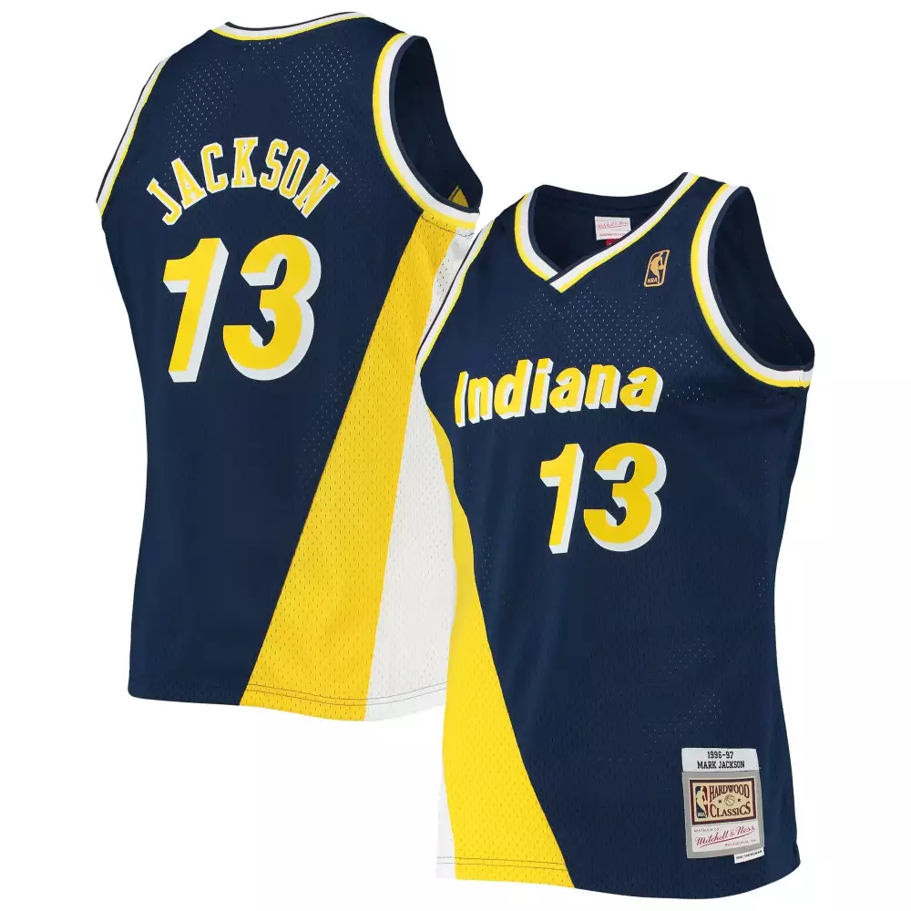Customizable Mark jackson pacers 199697 hardwood classics navy jersey gift for pacers fans