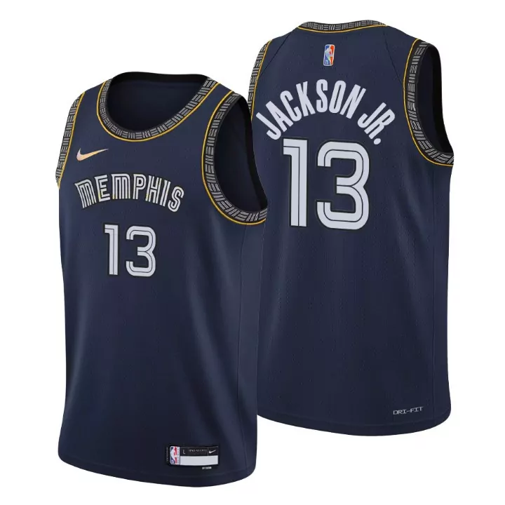 Customizable Memphis grizzlies jaren jackson jr 13 nba basketball team city edition navy jersey gift for memphis fans