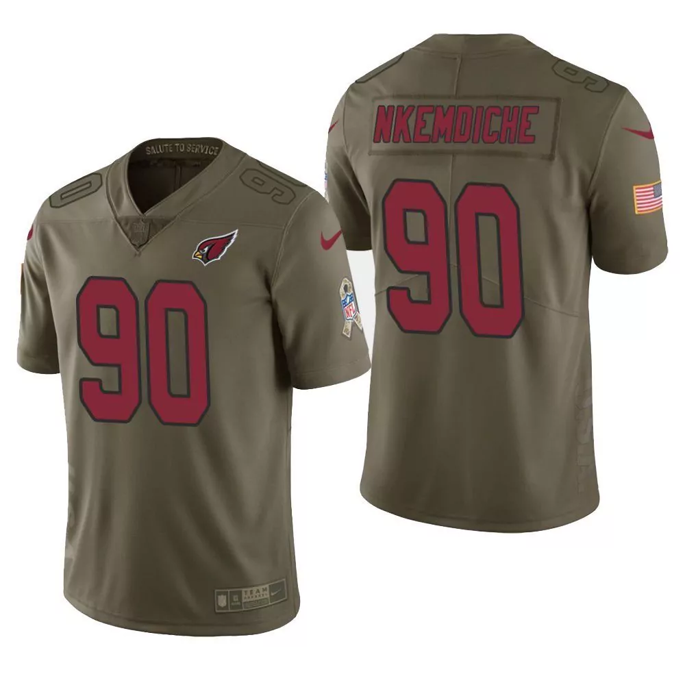 Custom Men arizona cardinals robert nkemdiche salute to service limited olive mens jersey