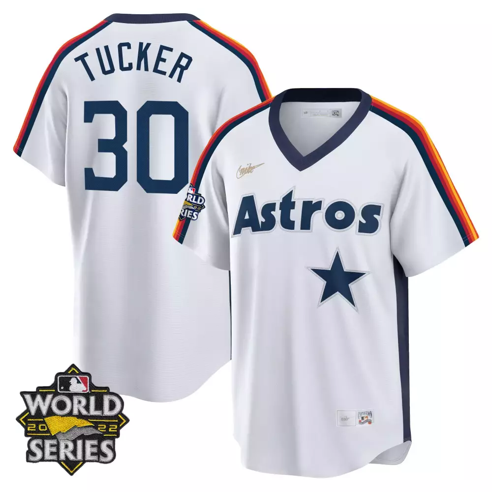 Personalized Men jos altuve houston astros home cooperstown 2022 world series player jersey all stitched