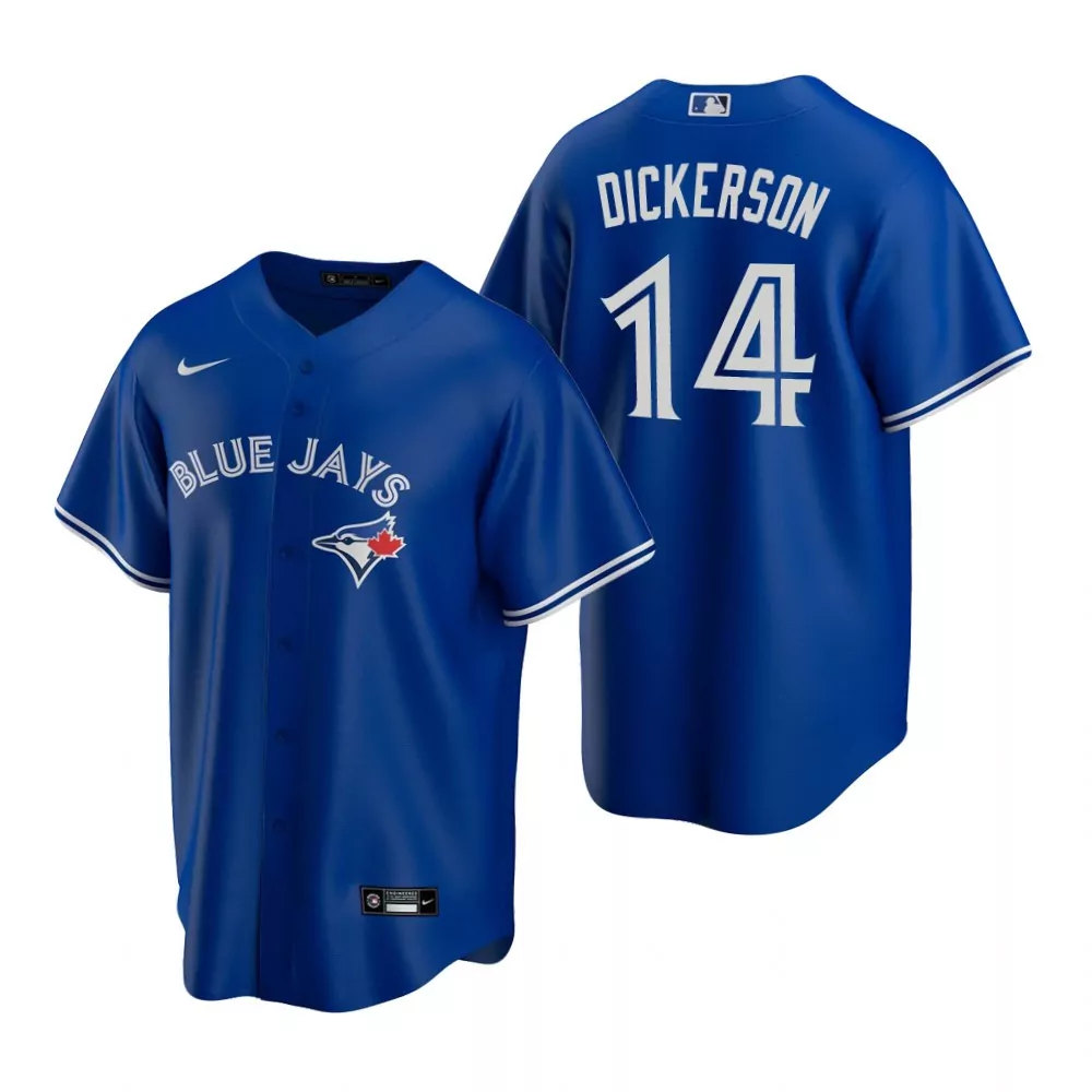 Custom Mens blue jays 14 corey dickerson royal alternate jersey gift for blue jays fans