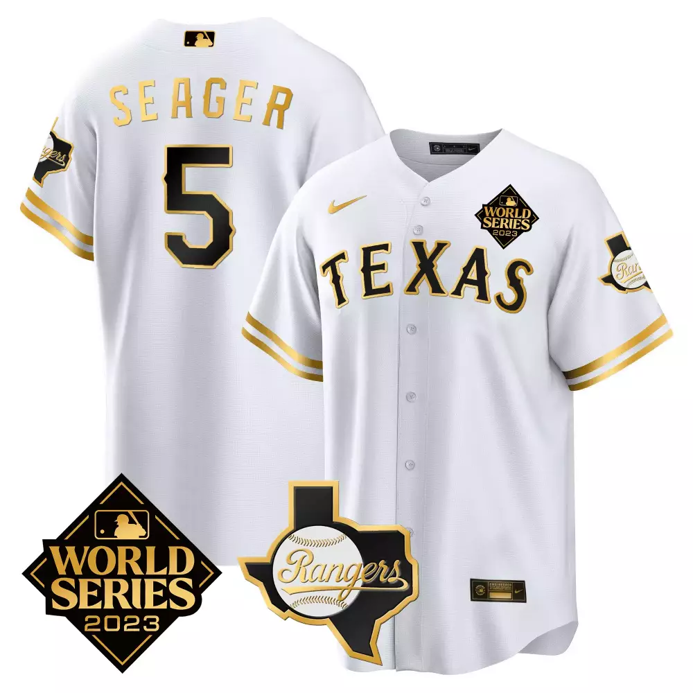 Custom Mens texas rangers 2023 world series amp texas state patch gold jersey all stitched