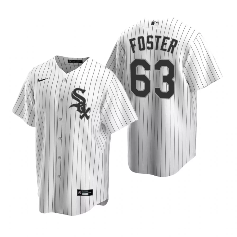 Custom Mens white sox 63 matt foster white 2020 alternate home jersey gift for white sox fan