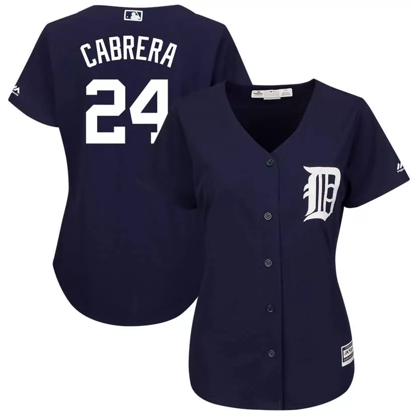 Customizable Miguel cabrera detroit tigers majestic womens fashion cool base player jersey navy
