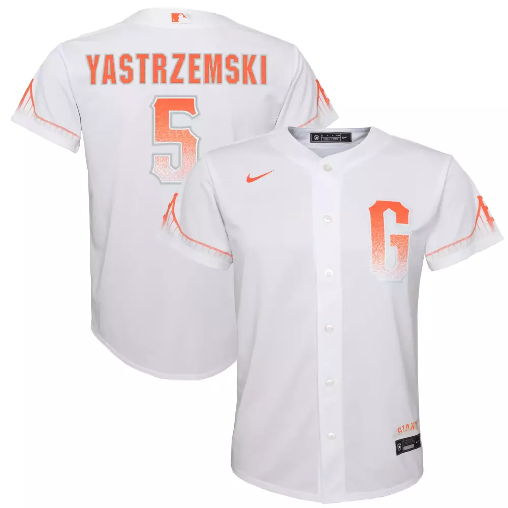 Custom Mike yastrzemski san francisco giants youth 2021 city connect player jersey white