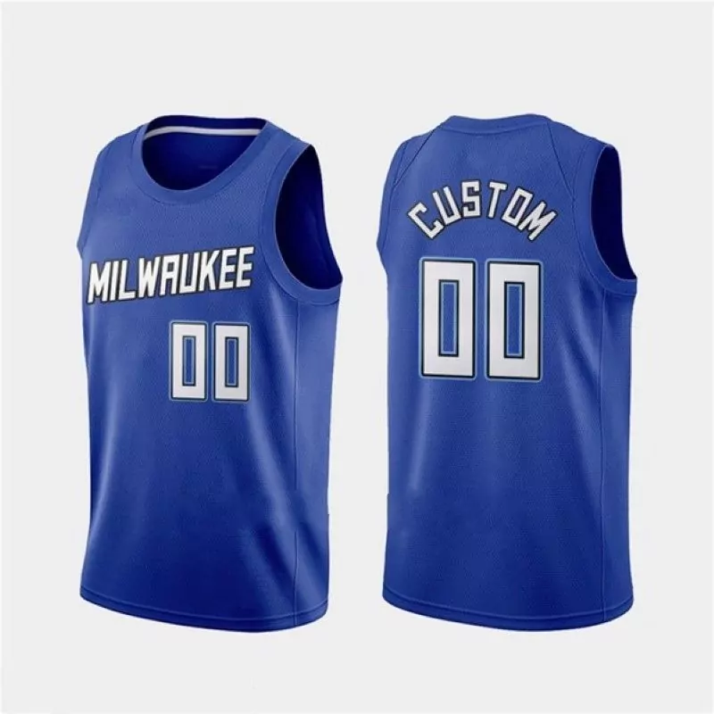 Custom Milwaukee bucks 2020 nba new arrival personalized custom royal blue jersey