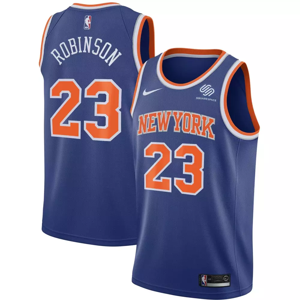 Customizable Mitchell robinson new york knicks 202122 patch royal icon edition jersey gift for new york knicks fans