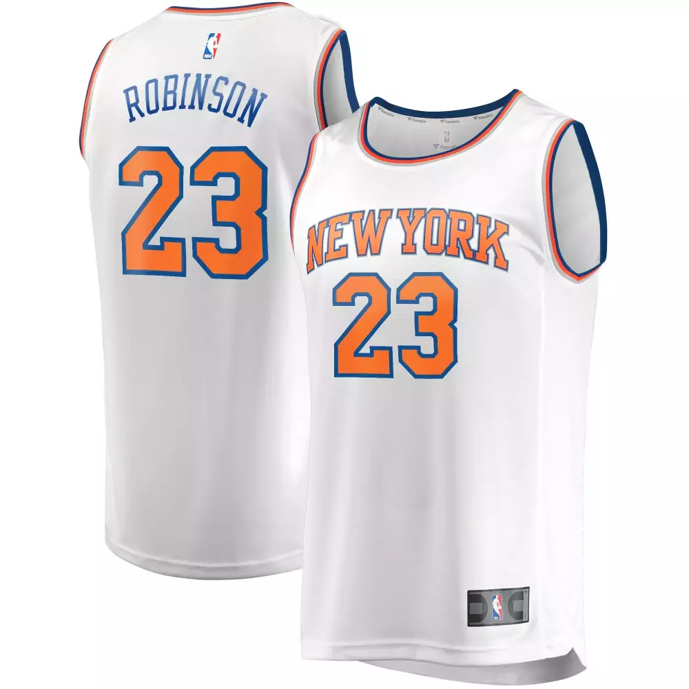 Customizable Mitchell robinson new york knicks player association edition white jersey gift for new york knicks fans