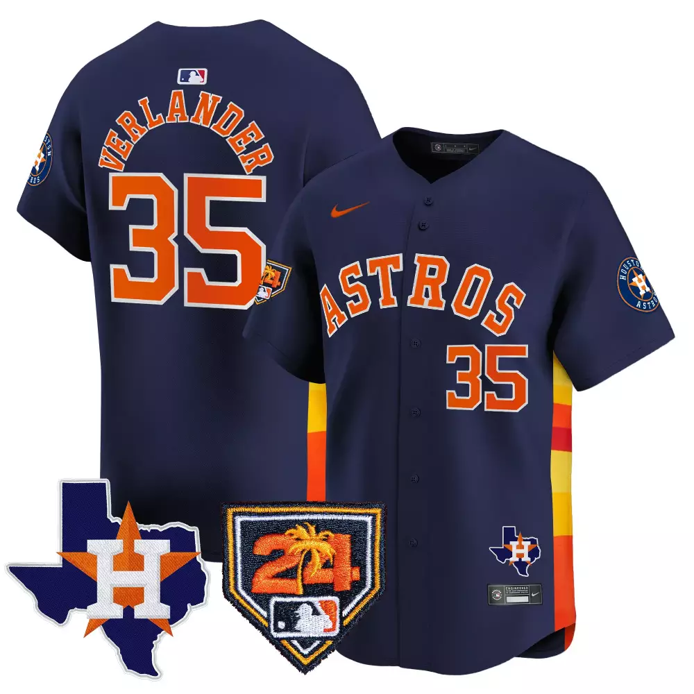 Personalized Navy travis scott houston astros 2024 spring training texas patch vapor premier limited jersey all stitched