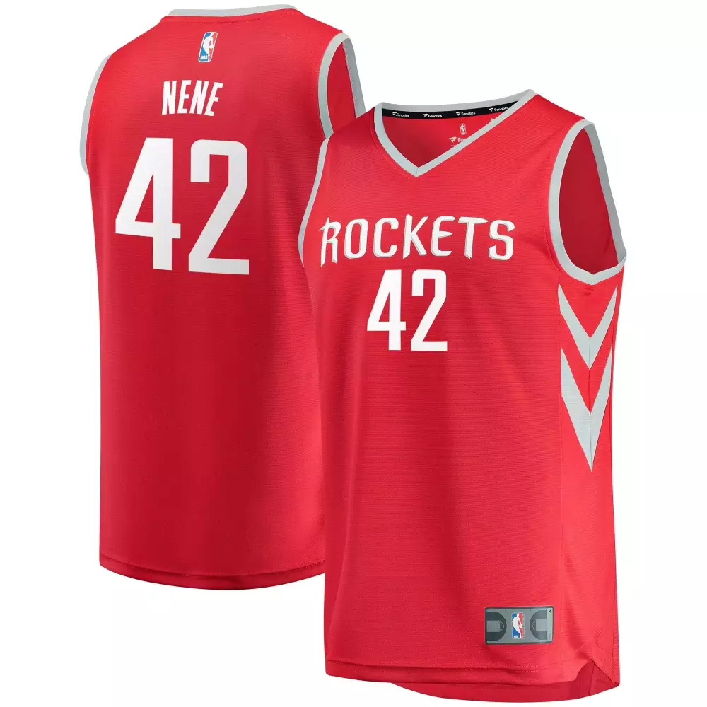 Personalized Nene hilario houston rockets player red icon edition jersey gift for houston rockets fans