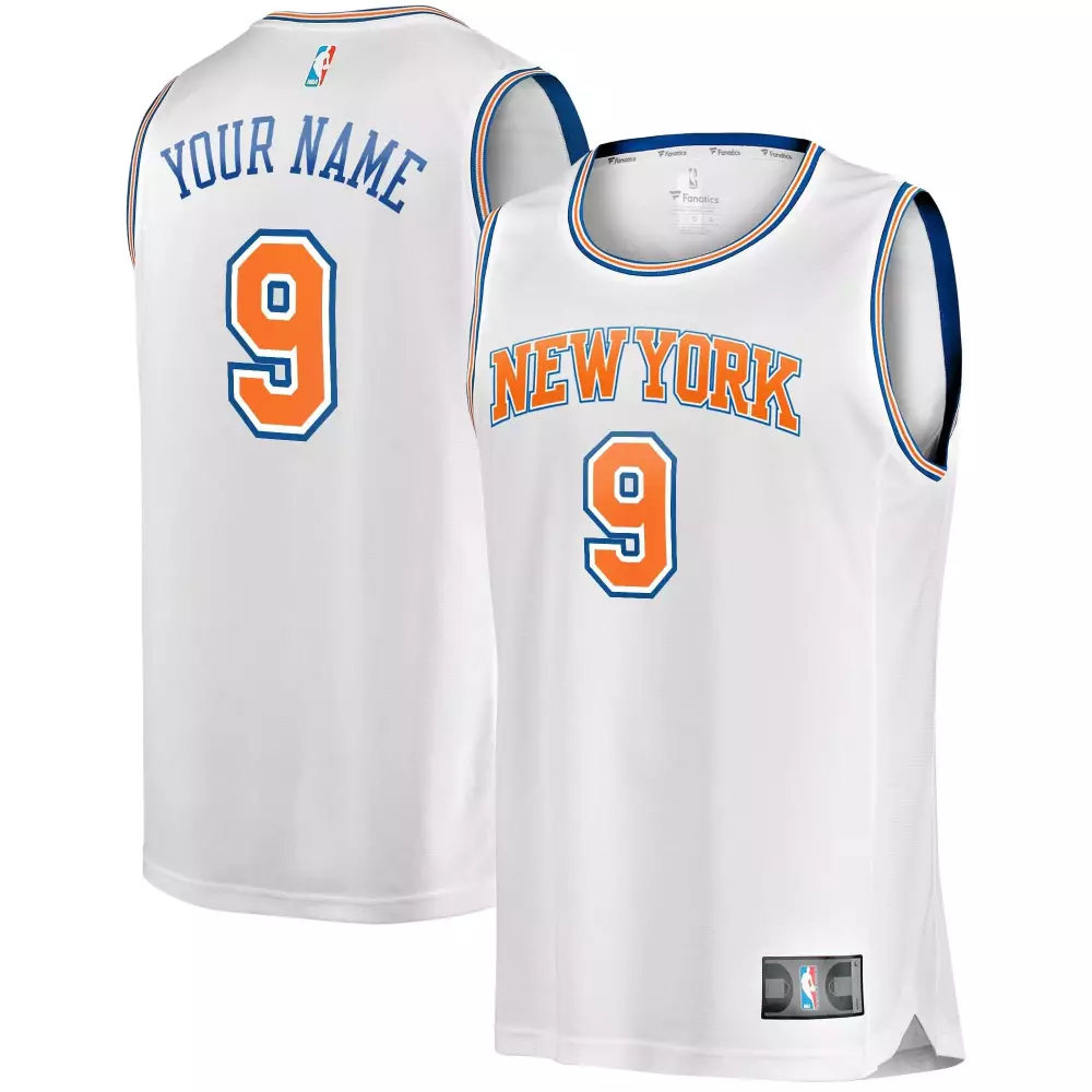 Customizable New york knicks custom white statement edition jersey gift for new york knicks fans