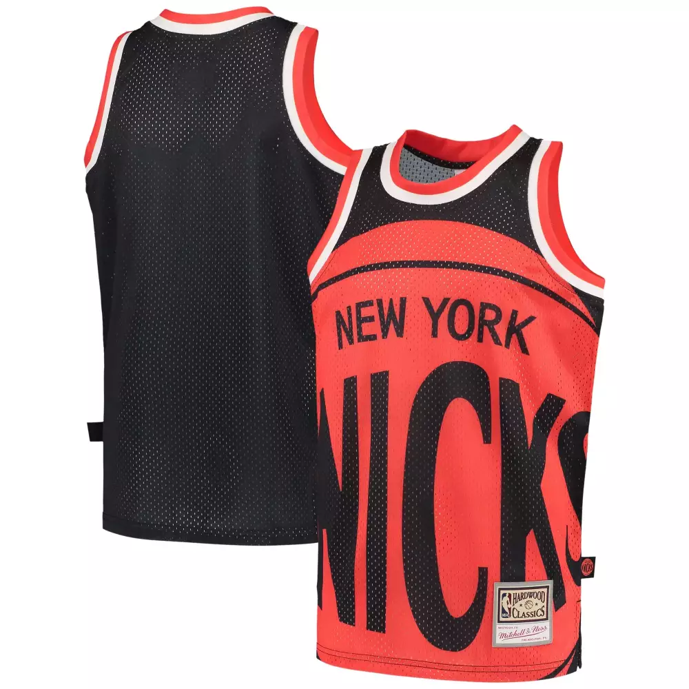 Personalized New york knicks mitchell amp ness youth hardwood classics big face 20 jersey black