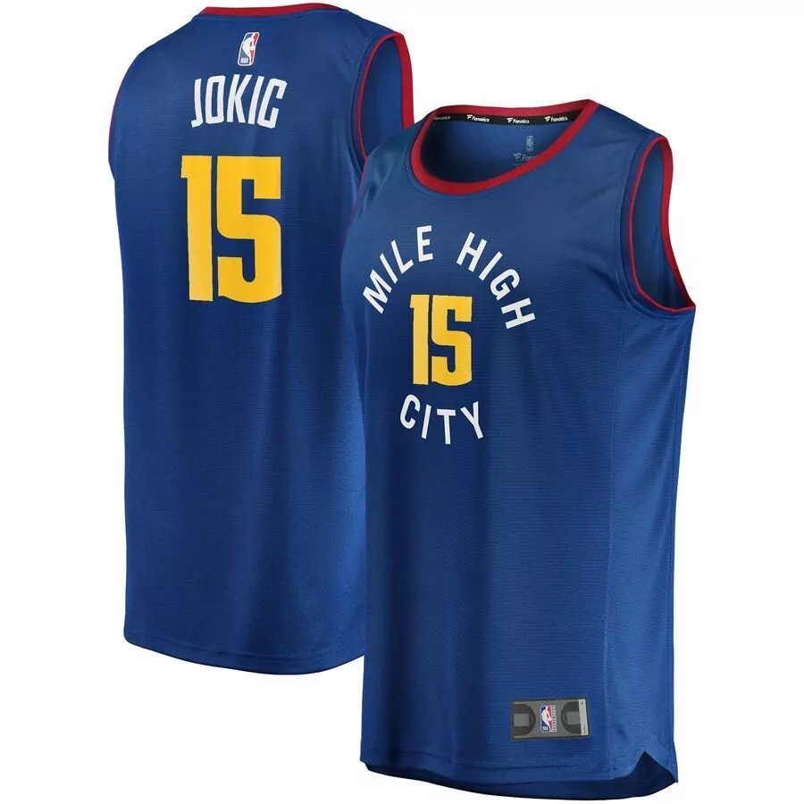 Customizable Nikola jokic denver nuggets fast break player jersey statement edition blue