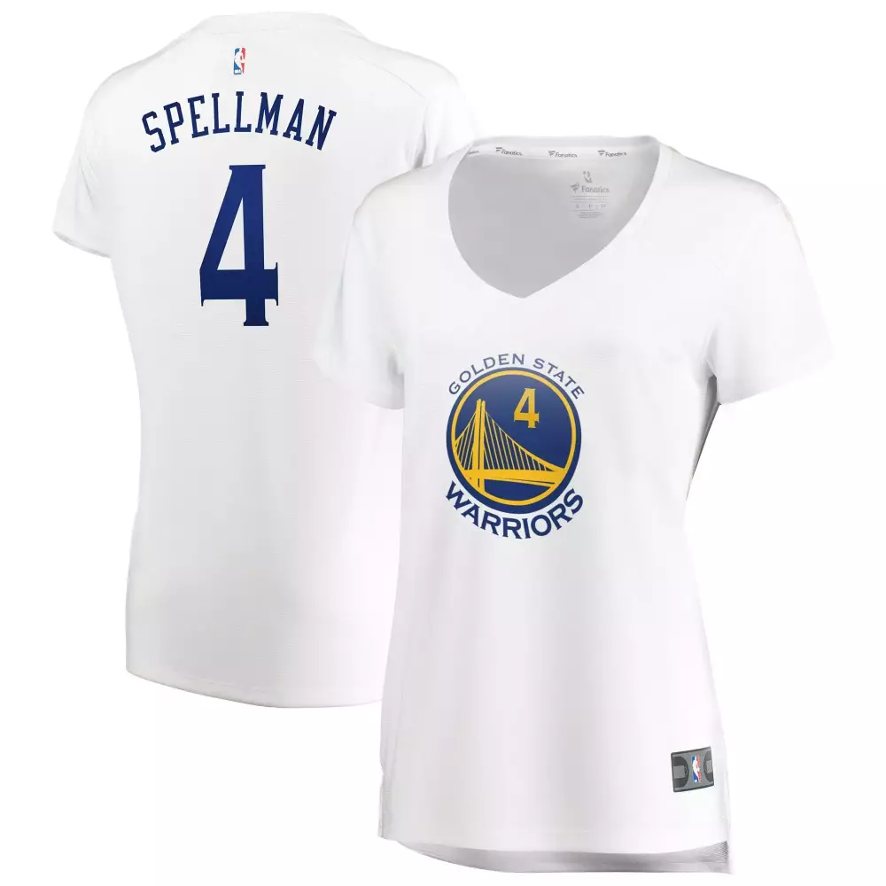 Custom Omari spellman golden state warriors womens association edition white jersey gift for golden state warriors fans