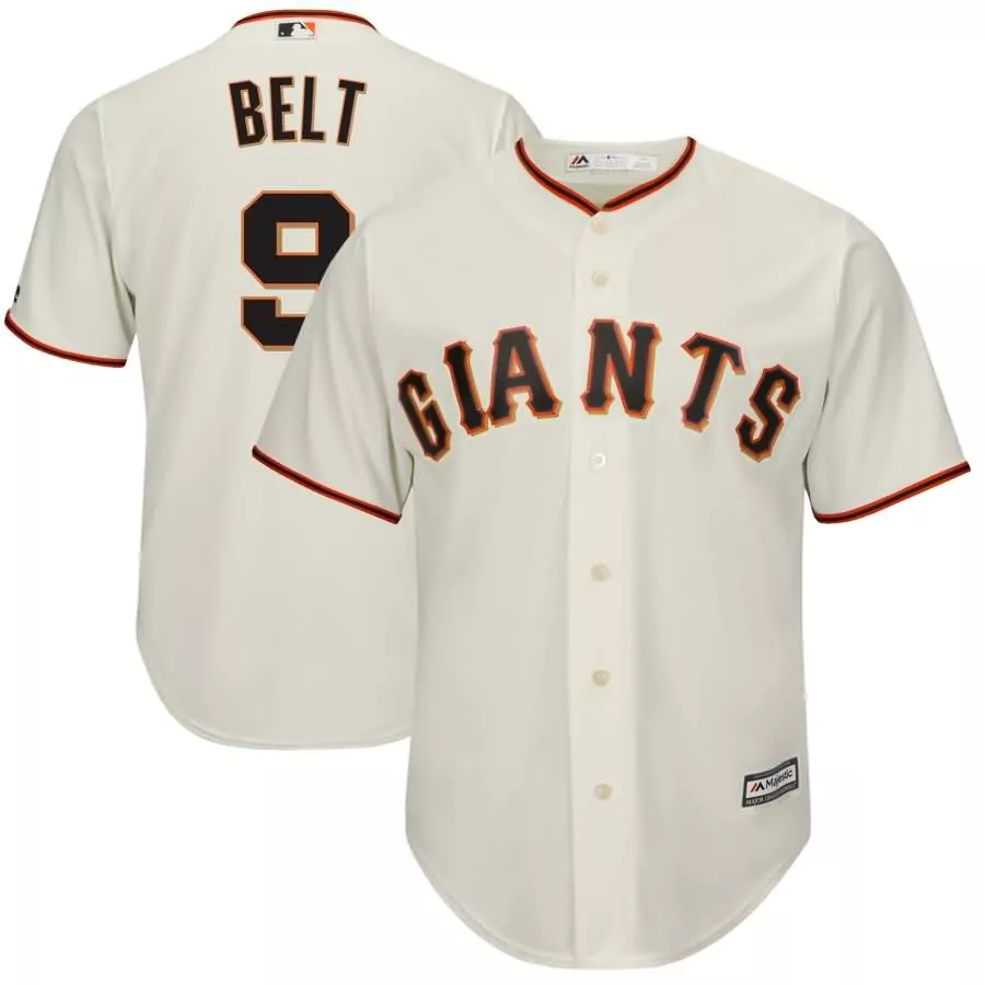 Customizable On belt san francisco giants majestic cool base alternate player jersey cream