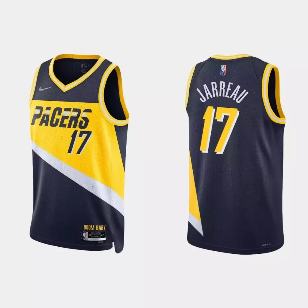 Custom Pacers dejon jarreau 17 nba basketball city edition navy jersey gift for pacers fans