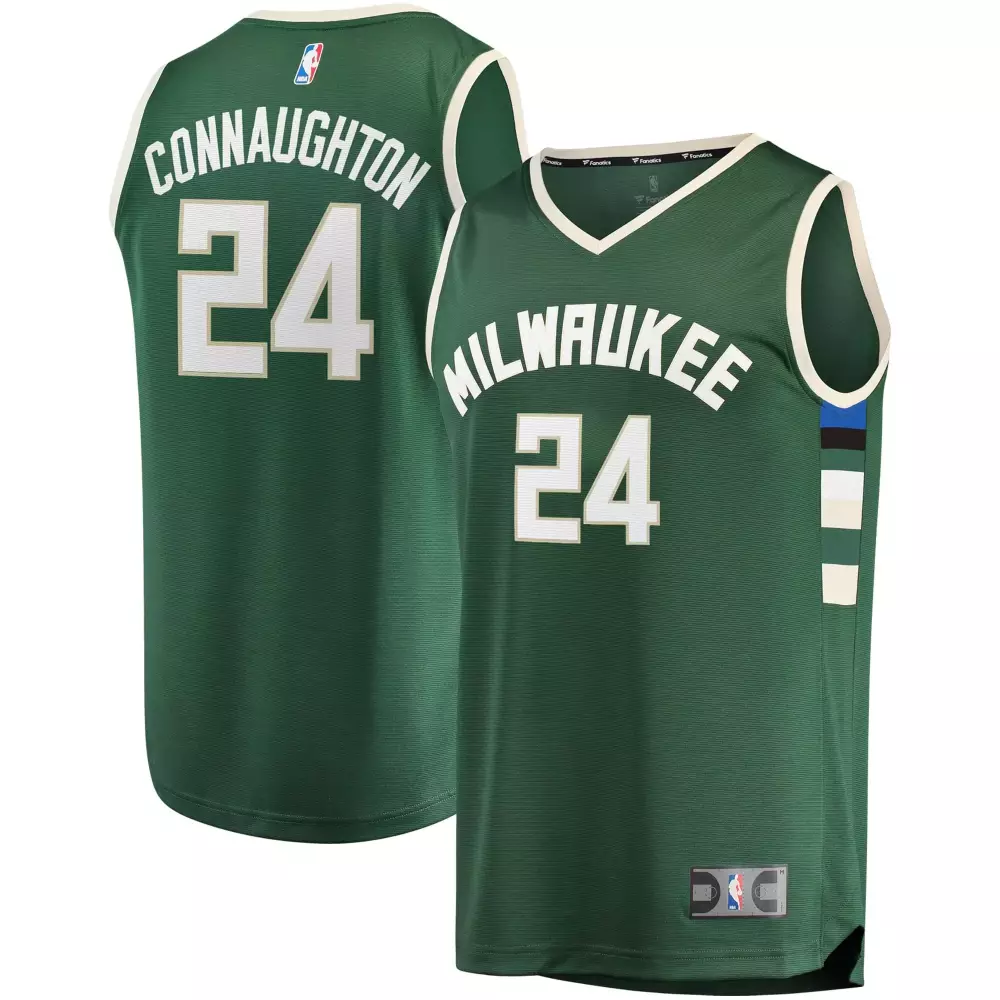 Customizable Pat connaughton milwaukee bucks icon edition hunter green jersey gift for milwaukee bucks fans